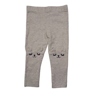 Cat & Jack | Baby 12M | Gray Leggings w/ Bear Animal Knee